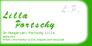 lilla portschy business card